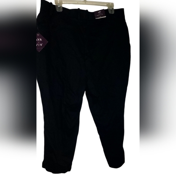 Ava And Viv Black Ankle High Rise Work Pants - Picture 1 of 7